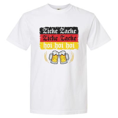 Zicke Zacke Hoi Oktoberfest German Flag Party Funny Gift Garment-Dyed Heavyweight T-Shirt