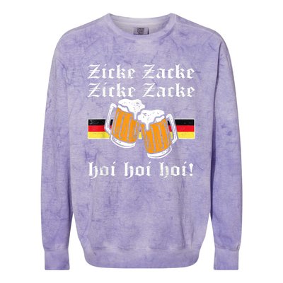 Zicke Zacke Hoi Funny Germany Flag Oktoberfest German Colorblast Crewneck Sweatshirt