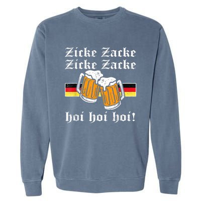 Zicke Zacke Hoi Funny Germany Flag Oktoberfest German Garment-Dyed Sweatshirt