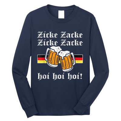 Zicke Zacke Hoi Funny Germany Flag Oktoberfest German Long Sleeve Shirt