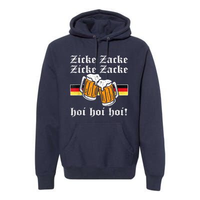 Zicke Zacke Hoi Funny Germany Flag Oktoberfest German Premium Hoodie