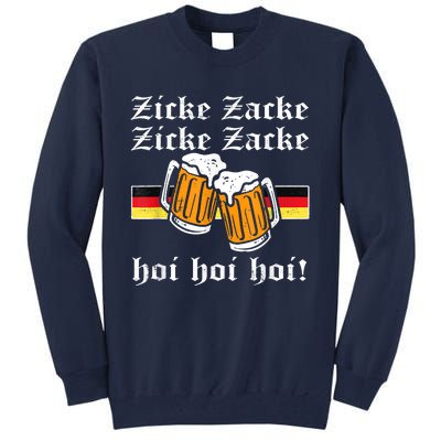 Zicke Zacke Hoi Funny Germany Flag Oktoberfest German Tall Sweatshirt