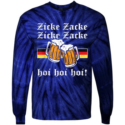 Zicke Zacke Hoi Funny Germany Flag Oktoberfest German Tie-Dye Long Sleeve Shirt