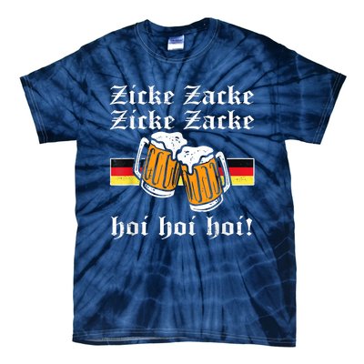 Zicke Zacke Hoi Funny Germany Flag Oktoberfest German Tie-Dye T-Shirt