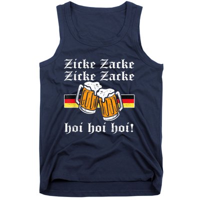 Zicke Zacke Hoi Funny Germany Flag Oktoberfest German Tank Top