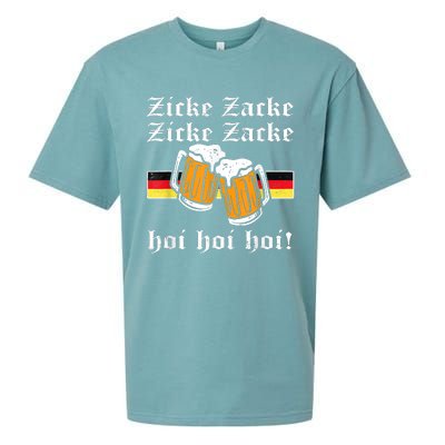 Zicke Zacke Hoi Funny Germany Flag Oktoberfest German Sueded Cloud Jersey T-Shirt