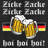Zicke Zacke Hoi Funny Germany Flag Oktoberfest German 7 Panel Mesh Trucker Snapback Hat