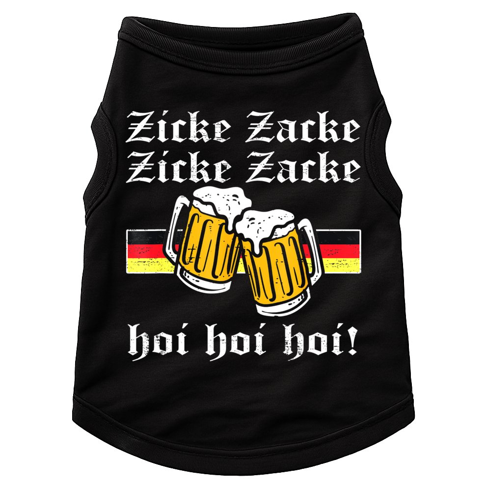 Zicke Zacke Hoi Funny Germany Flag Oktoberfest German Doggie Tank