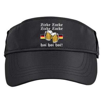 Zicke Zacke Hoi Funny Germany Flag Oktoberfest German Adult Drive Performance Visor