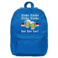 Zicke Zacke Hoi Funny Germany Flag Oktoberfest German 16 in Basic Backpack