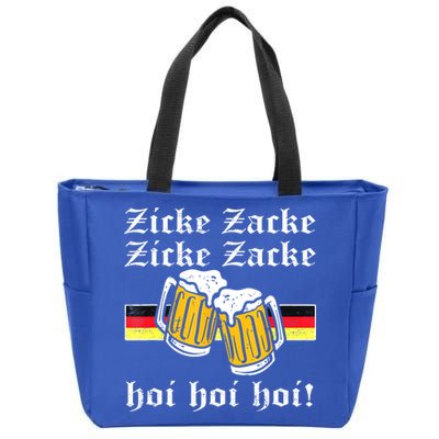 Zicke Zacke Hoi Funny Germany Flag Oktoberfest German Zip Tote Bag