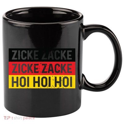 Zicke Zacke Hoi Oktoberfest German Flag Party Funny Gift 11oz C Handle Ceramic Mug