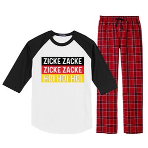 Zicke Zacke Hoi Oktoberfest German Flag Party Funny Gift Raglan Sleeve Pajama Set