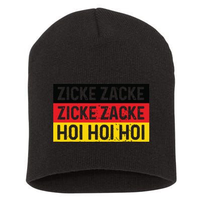 Zicke Zacke Hoi Oktoberfest German Flag Party Funny Gift Short Acrylic Beanie