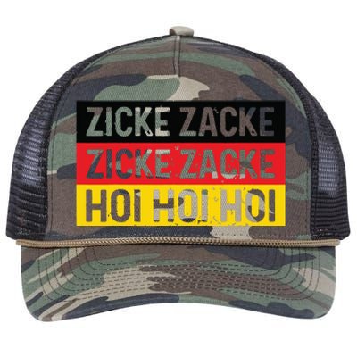 Zicke Zacke Hoi Oktoberfest German Flag Party Funny Gift Retro Rope Trucker Hat Cap