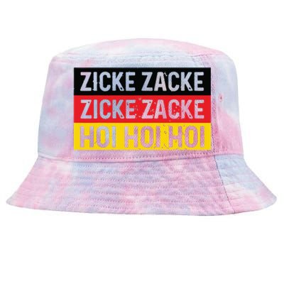 Zicke Zacke Hoi Oktoberfest German Flag Party Funny Gift Tie-Dyed Bucket Hat