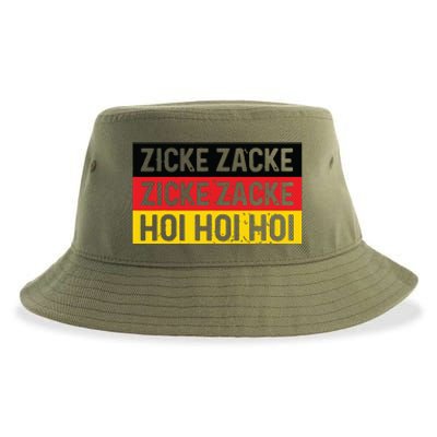 Zicke Zacke Hoi Oktoberfest German Flag Party Funny Gift Sustainable Bucket Hat