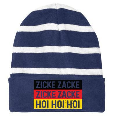 Zicke Zacke Hoi Oktoberfest German Flag Party Funny Gift Striped Beanie with Solid Band