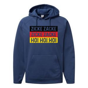 Zicke Zacke Hoi Oktoberfest German Flag Party Funny Gift Performance Fleece Hoodie