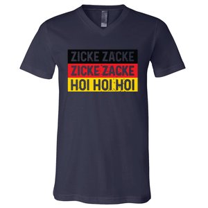 Zicke Zacke Hoi Oktoberfest German Flag Party Funny Gift V-Neck T-Shirt