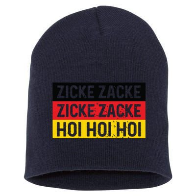 Zicke Zacke Hoi Oktoberfest German Flag Party Funny Gift Short Acrylic Beanie