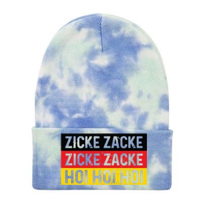 Zicke Zacke Hoi Oktoberfest German Flag Party Funny Gift Tie Dye 12in Knit Beanie