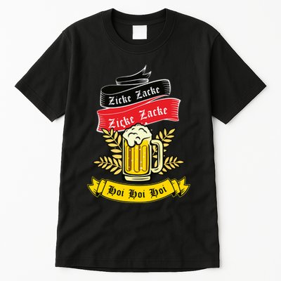 Zicke Zacke Hoi Funny Germany Flag Oktoberfest German Tall T-Shirt