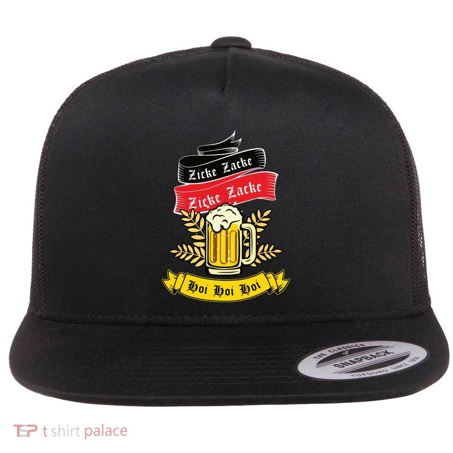 Zicke Zacke Hoi Funny Germany Flag Oktoberfest German Flatbill Hat