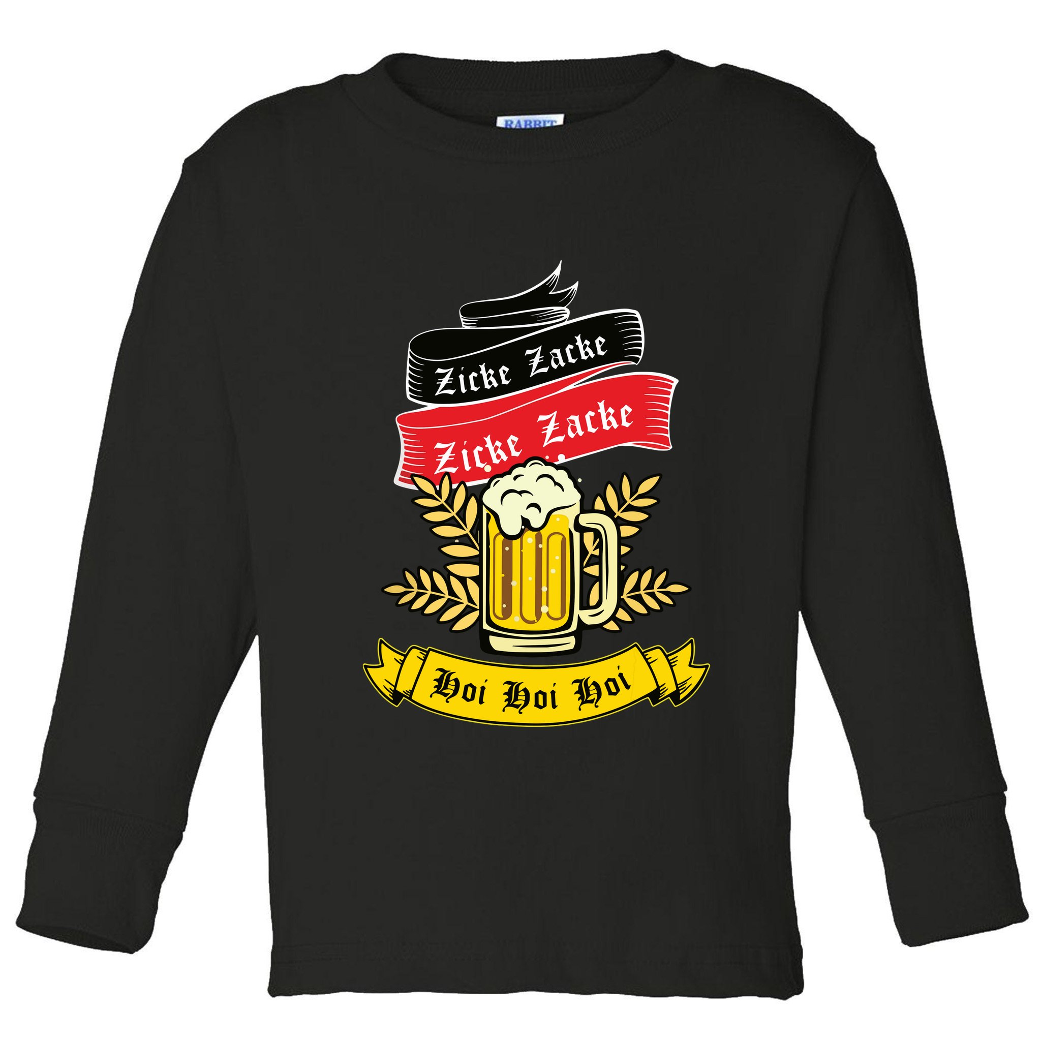 Zicke Zacke Hoi Funny Germany Flag Oktoberfest German Toddler Long Sleeve Shirt