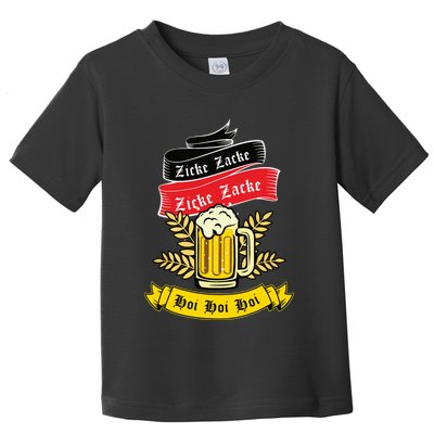 Zicke Zacke Hoi Funny Germany Flag Oktoberfest German Toddler T-Shirt