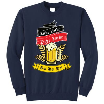 Zicke Zacke Hoi Funny Germany Flag Oktoberfest German Tall Sweatshirt