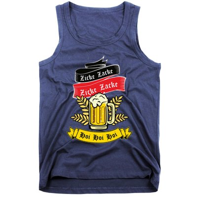 Zicke Zacke Hoi Funny Germany Flag Oktoberfest German Tank Top