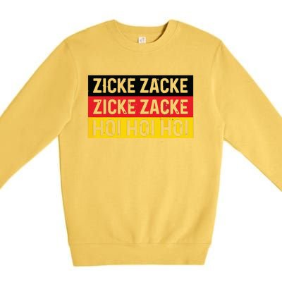 Zicke Zacke Hoi Oktoberfest German Flag Party Funny Gift Premium Crewneck Sweatshirt