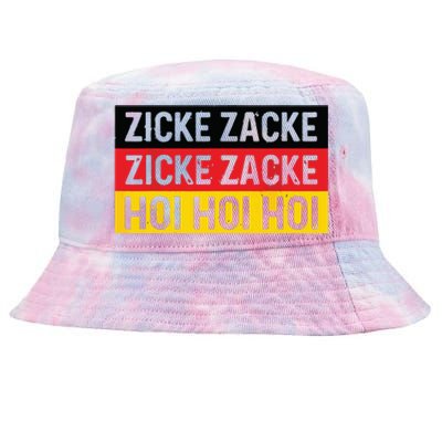 Zicke Zacke Hoi Oktoberfest German Flag Party Funny Gift Tie-Dyed Bucket Hat