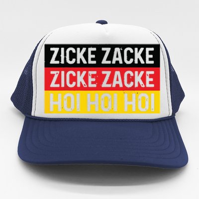 Zicke Zacke Hoi Oktoberfest German Flag Party Funny Gift Trucker Hat