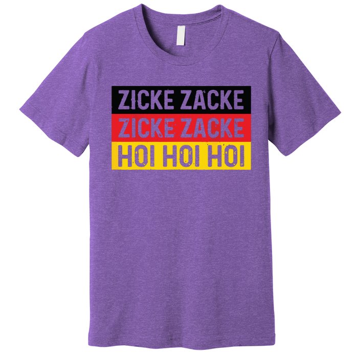 Zicke Zacke Hoi Oktoberfest German Flag Party Funny Gift Premium T-Shirt