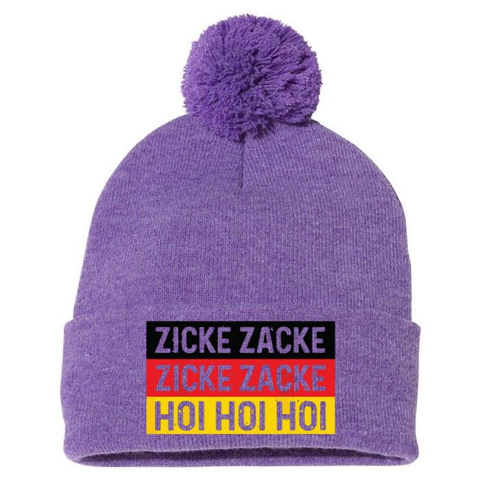 Zicke Zacke Hoi Oktoberfest German Flag Party Funny Gift Pom Pom 12in Knit Beanie