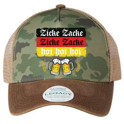 Zicke Zacke Hoi Oktoberfest German Flag Party Funny Legacy Tie Dye Trucker Hat