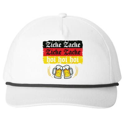 Zicke Zacke Hoi Oktoberfest German Flag Party Funny Snapback Five-Panel Rope Hat