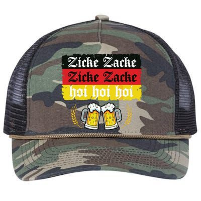 Zicke Zacke Hoi Oktoberfest German Flag Party Funny Retro Rope Trucker Hat Cap