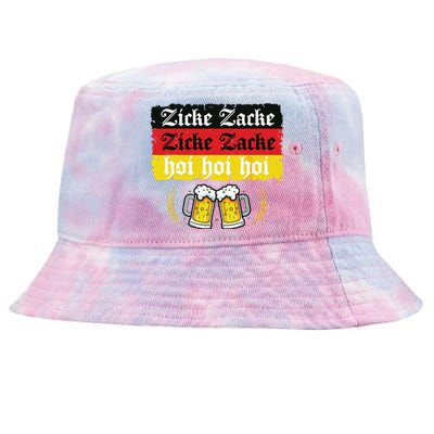 Zicke Zacke Hoi Oktoberfest German Flag Party Funny Tie-Dyed Bucket Hat