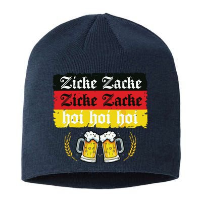 Zicke Zacke Hoi Oktoberfest German Flag Party Funny Sustainable Beanie