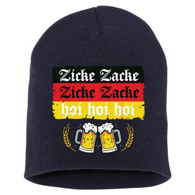 Zicke Zacke Hoi Oktoberfest German Flag Party Funny Short Acrylic Beanie