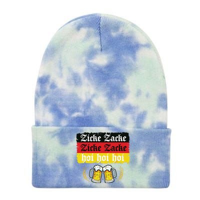 Zicke Zacke Hoi Oktoberfest German Flag Party Funny Tie Dye 12in Knit Beanie