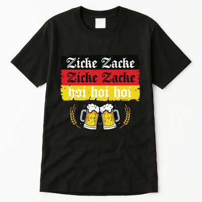 Zicke Zacke Hoi Oktoberfest German Flag Party Funny Tall T-Shirt