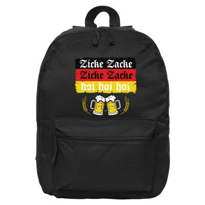 Zicke Zacke Hoi Oktoberfest German Flag Party Funny 16 in Basic Backpack