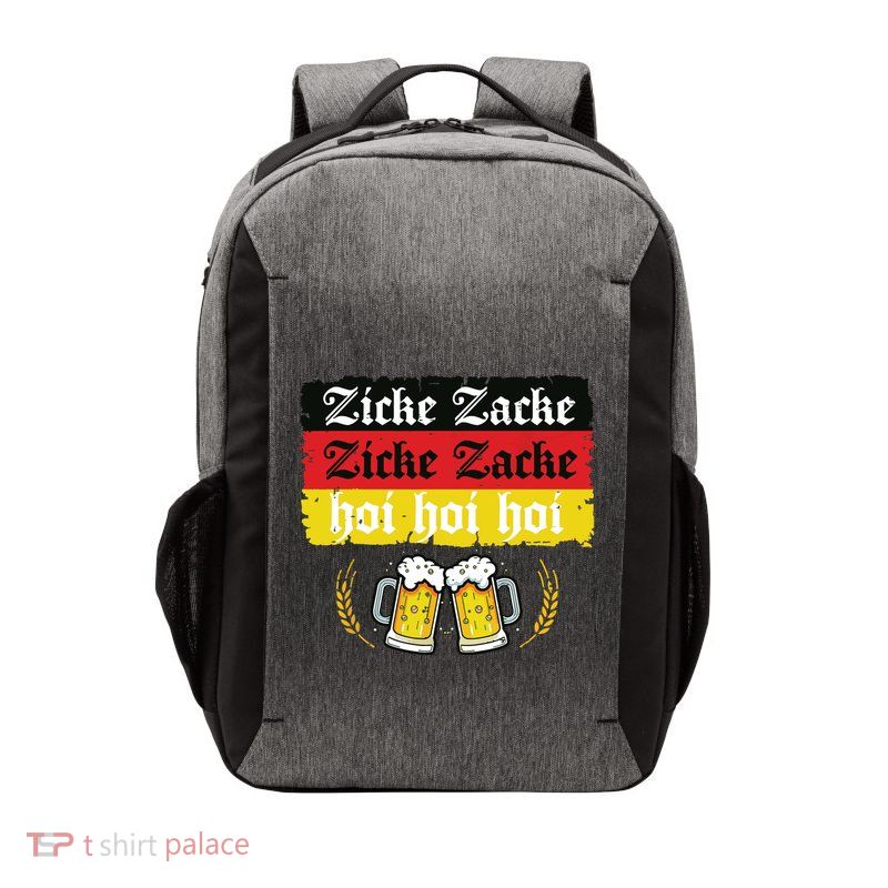 Zicke Zacke Hoi Oktoberfest German Flag Party Funny Vector Backpack