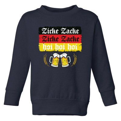 Zicke Zacke Hoi Oktoberfest German Flag Party Funny Toddler Sweatshirt