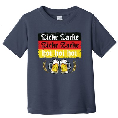 Zicke Zacke Hoi Oktoberfest German Flag Party Funny Toddler T-Shirt