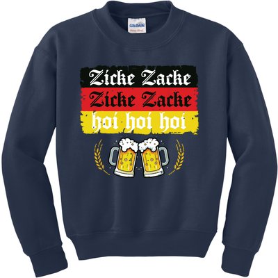 Zicke Zacke Hoi Oktoberfest German Flag Party Funny Kids Sweatshirt